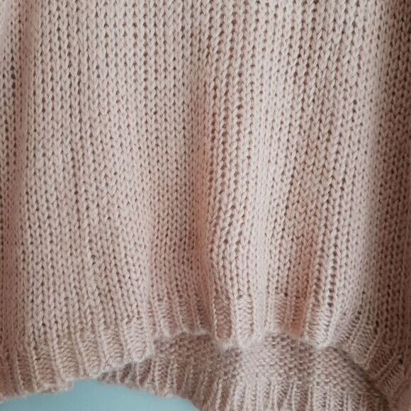 ELAN "Love" V-neck Pullover Knit Sweater Top Light Pink Sz M - Picture 8 of 15